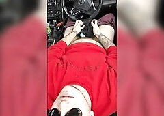 Trans Chap Makes His FTM Ramrod Cum Hard in Car (Boy Groaning ASMR) Smokin' Fetish