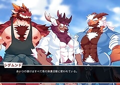 Gay dragon cums inside furry guy in various languages