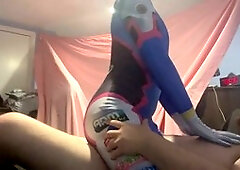 DVA cosplay gets invaded by daddy in this wild unedited scene with Thustin69