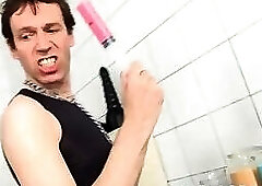 Enema whore gets anally fucked hard