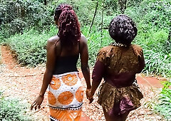 Ebony Black Lesbians Pick Up Sweet Fruits And Make Love