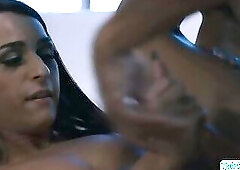 Horny trans babe gets her ass licked and banged by black husband