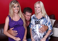 Callie Cobra and Elaina Raye are enjoying hard fuck with a shared lover