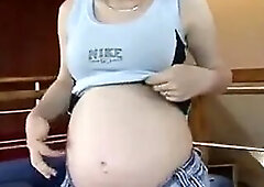 Preggo girlfriend is slutty and needs a climax!