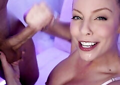 OnlyFans mother I'd like to fuck Britney Amber bangs and swallows MASSIVE loads of cum LIVE