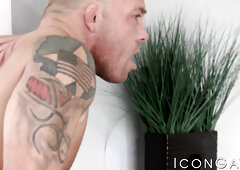 Tristan Brazer uses every inch of his dick to take down Tristan Hunter