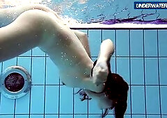 Amateur Lastova proceeds her swim