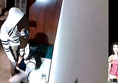 Large Brown Dong Gets Sucked and Cums all over Tranny Transexuals Melons