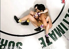 Stripped wrestling with a surprise!