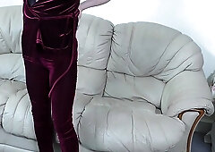 Angelina is a dirty minded mature who likes to use sex toys while masturbating on the couch