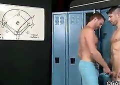Hot sex in locker room
