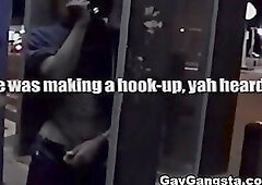 Ebony Gay Having a Massive Hard On Dick