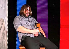 Male Sensually Cums On Suit