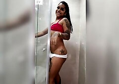 Underneath the shower