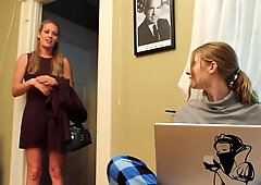 High heel teens and face sitting in the kitchen. Made your day yet?