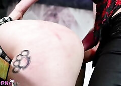 Wicked thong on bang for blond student