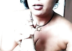 Seeing my angry stepmother makes me very lascivious. Part two. That babe swallows my entire jock