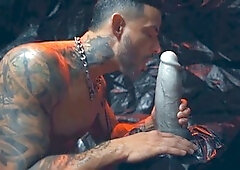 Monster cock, dildo suck, xl dildo