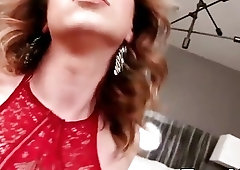 Shemale uses kinky sex toys during a steamy masturbation session