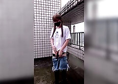 Cute Chunky Crossdresser Masturbates in Public, But That Babe Disrobes off Coz of The Weather Is Likewise Sexy