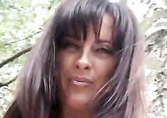 Void Urine: Angie George peeing