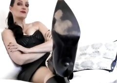 I’m putting u to work afresh this day! 1st, u’re gonna clean the soles of my boots—and u’re gonna do it thoroughly. Look at the state of u now