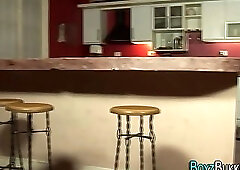 Twink cums on twinks face