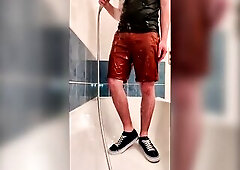 Void urine Brown Shorts And Warm Shower