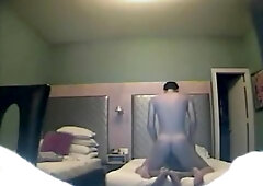 Oriental twink pumps me in a hotel room