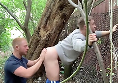 2 Sizzling Boys Have Fucky-fucky In Forest - 3rd Dude Joins