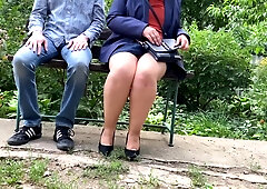 My hot stepmom does it in a public park