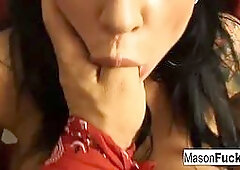 Mason has her bf video tape some POV action fucking in her
