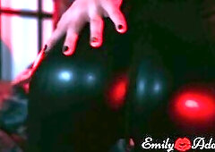 Second Skin -TS in Leather Catsuit High Heels Cinematic Trailer Artistic Synthwave Emily Adaire Red