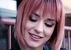 Lesbian hotties meet up & finger fuck with passion