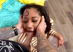 Alicia Reign And Bryan Gozzling - Black Goddess Has A Very Deep Throat!