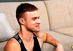 Gay shaved ass, gay face fuck, cum on balls