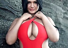 SANKTOR - big beautiful woman NATIVE AMERICAN PLAYGIRL WITH LARGE TITS TEASING OUTDOORS