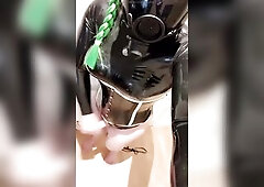 Wolki In ebony latex with gas mask