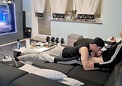 My Male Surprised Me With A Worthy Oral Pleasure Whilst I Was Gaming And I Discharged My Cum In His Throat