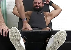 Tied jock dominated and tickled cause of foot fetish