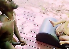 Latino Slut Takes 3 BBCs Raw