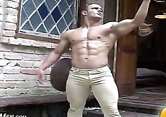 John Spinelli Flexing, Posing, Stripping, And Then Jacking Off