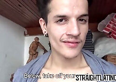 heterosexual boy with piercing has first time gay lovemaking