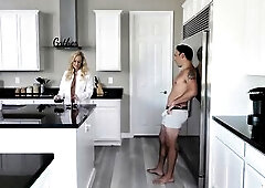 Brandi Love walks into the kitchen and begins preparing a hawt cup of tea for her and her lover Bobby This Babe desires it to be such a fascinating mo