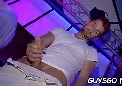 fag cuties partying rigid