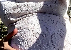 Pregnant Russian Babe Plays on Football Court