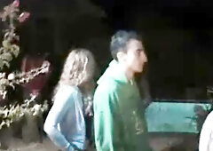 Spit roasted coed teen whore gets her pussy drilled