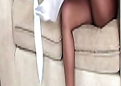 Sexy Lady With White Lingerie Solo