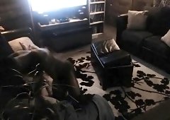 Slutty wife gets caught on hidden cam enjoying a black cock