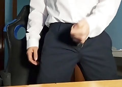 Masturbating off after the Office